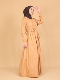 COTTON LONG RUFFLE DRESS BD330