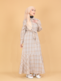 PLAID LONG DRESS BD331