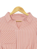 COTTON STRIPES CROPPED-SHIRT BT227