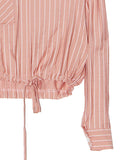 COTTON STRIPES CROPPED-SHIRT BT227