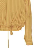 COTTON STRIPES CROPPED-SHIRT BT227