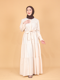 COTTON LONG RUFFLE DRESS BD330