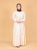 COTTON LONG RUFFLE DRESS BD330