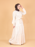 COTTON LONG RUFFLE DRESS BD330