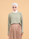 PLAIN ROUND NECK BLOUSE CT231