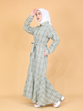 PLAID LONG DRESS BD331