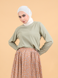 PLAIN ROUND NECK BLOUSE CT231