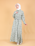 PLAID LONG DRESS BD331