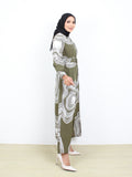 MUSH PATTERN LONG DRESS BD311