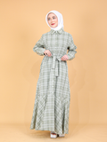 PLAID LONG DRESS BD331