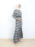 PLAID COTTON DRESS BD301