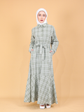 PLAID LONG DRESS BD331