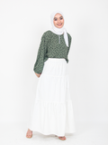 A-LINE RUFFLE COTTON SKIRT BS58