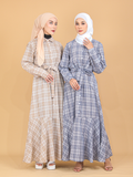 PLAID LONG DRESS BD331