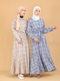 PLAID LONG DRESS BD331
