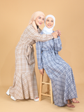 PLAID LONG DRESS BD331