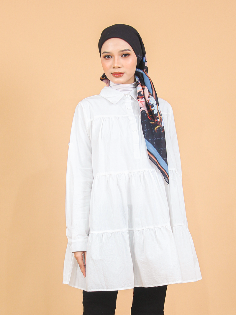 COTTON RUFFLE TUNIC CT212