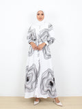 MUSH PATTERN LONG DRESS BD311