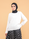 PLAIN ROUND NECK BLOUSE CT231