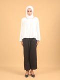 SQUARE NECK PLEAT BLOUSE CT227