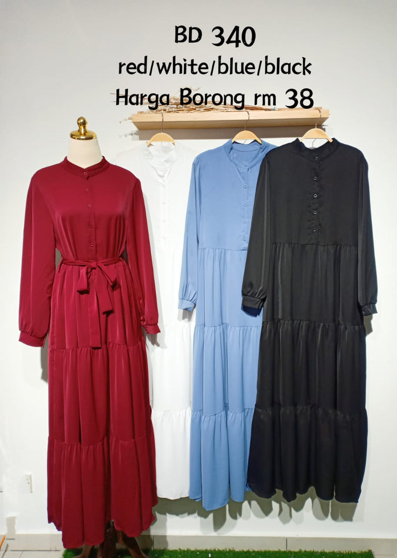 COTTON RUFFLE LONG DRESS BD340