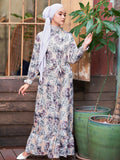 FLORAL VINTAGE LONG DRESS BD229