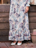 FLORAL VINTAGE LONG DRESS BD229