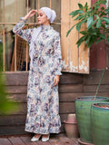 FLORAL VINTAGE LONG DRESS BD229