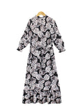 FLORAL VINTAGE LONG DRESS BD229