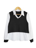 TWO TONE COLLAR SHIRT CT090