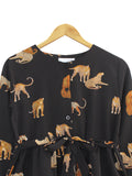 CHEETAH WAIST TIE BLOUSE BT946