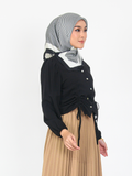 TIE CROP TOP BUTTONED BLOUSE CT192
