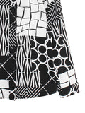 BLACK WHITE PATTERN BLOUSE CT128