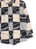 GOLD PATTERN BLOUSE SHIRT BT889