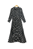 POLKA DOT PLEATED DRESS BD349