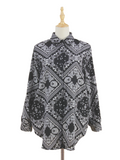OVERSIZED PAISLEY SHIRT CT243