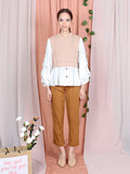 TWO TONE CONTRAST BLOUSE CT089