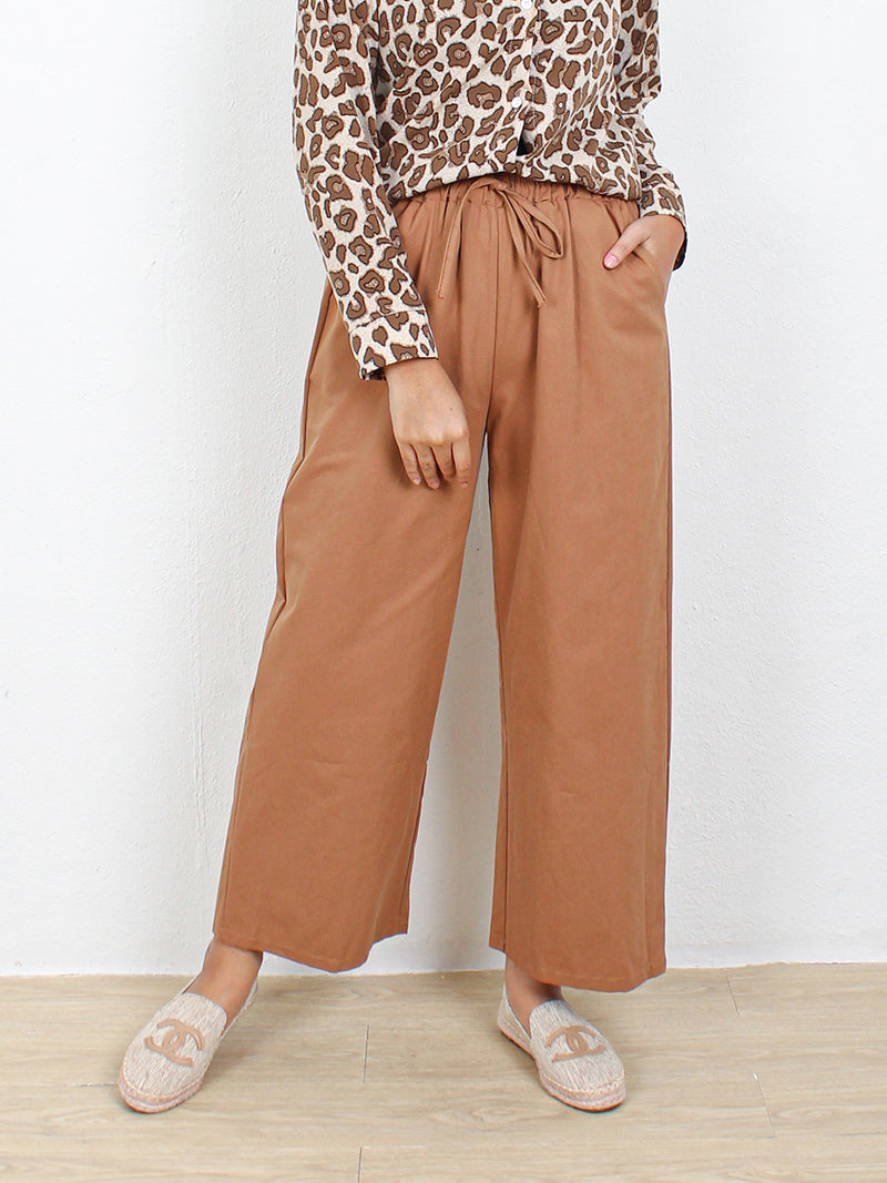 HIGH WAIST COTTON TROUSERS BP116