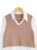 TWO TONE COLLAR SHIRT CT090