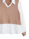 TWO TONE COLLAR SHIRT CT090