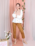 TWO TONE CONTRAST BLOUSE CT089