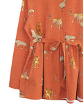 CHEETAH WAIST TIE BLOUSE BT946