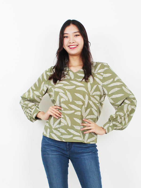 CHIC FEATHER SLEEVE TOP BT437