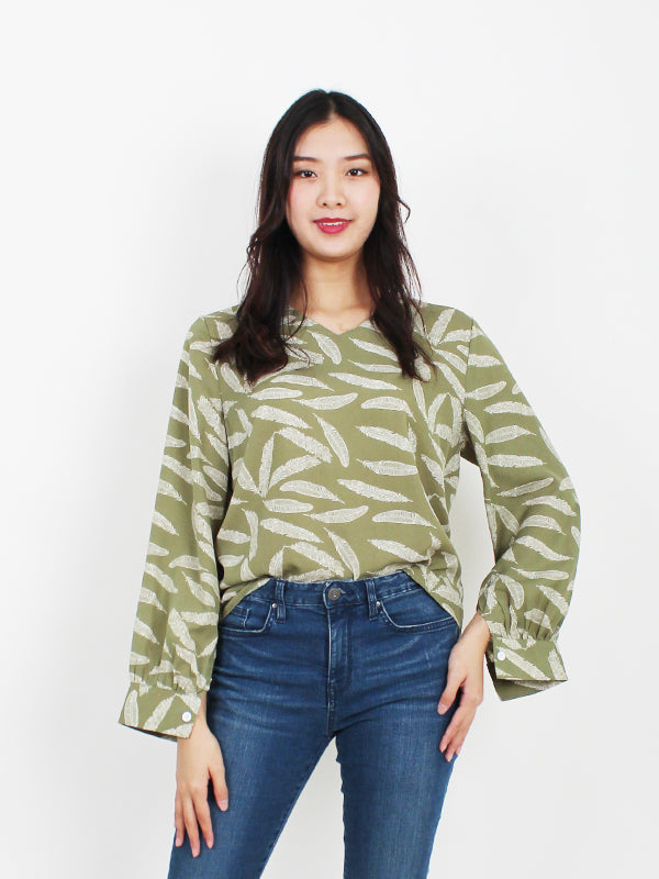 CHIC FEATHER SLEEVE TOP BT437