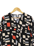 SMITCH PATCH V-NECK BLOUSE BT816