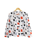 SMITCH PATCH V-NECK BLOUSE BT816