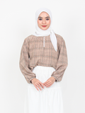 PLAID PATTERN BUTTON BLOUSE CT204