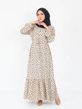 STROKE TIE LONG DRESS BD326