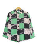 GOLD PATTERN BLOUSE SHIRT BT889