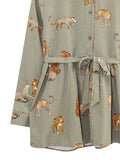 CHEETAH WAIST TIE BLOUSE BT946